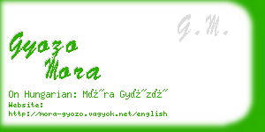 gyozo mora business card