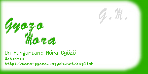 gyozo mora business card